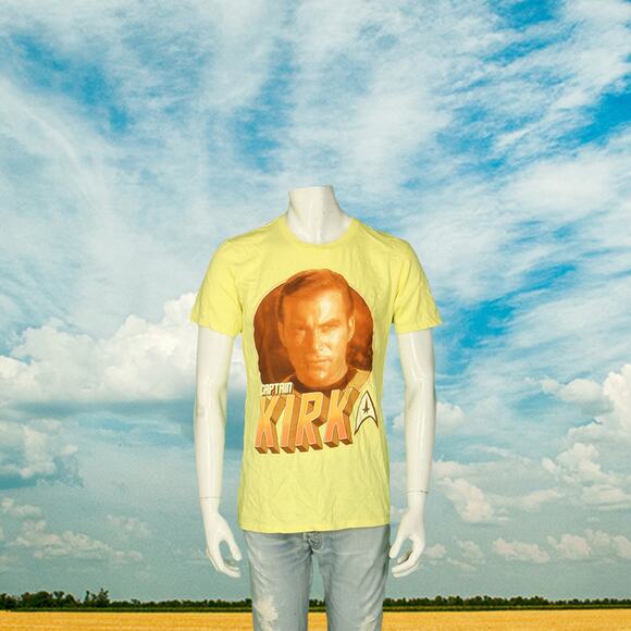 Captain Kirk Star Trek William Shatner CBS Studios Licensed T Shirt Tee M - Picture 1 of 5